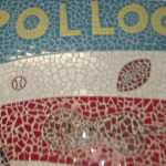 This is an image of the word Pollock in a mural in the foyer of the building.