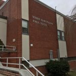 This is an image of the front of the Pollock School building.
